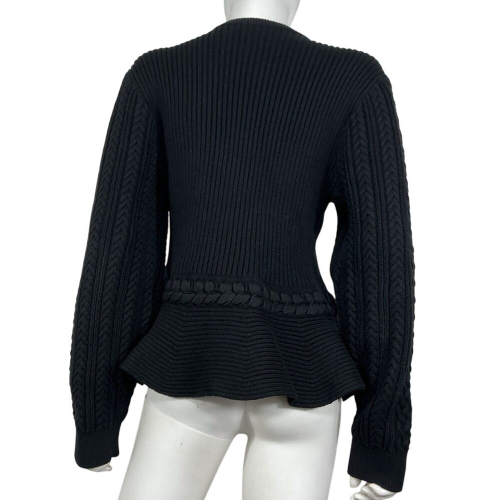 Simkhai Ribbed Black Andi Cardigan Sweater Size XL - Picture 3 of 4
